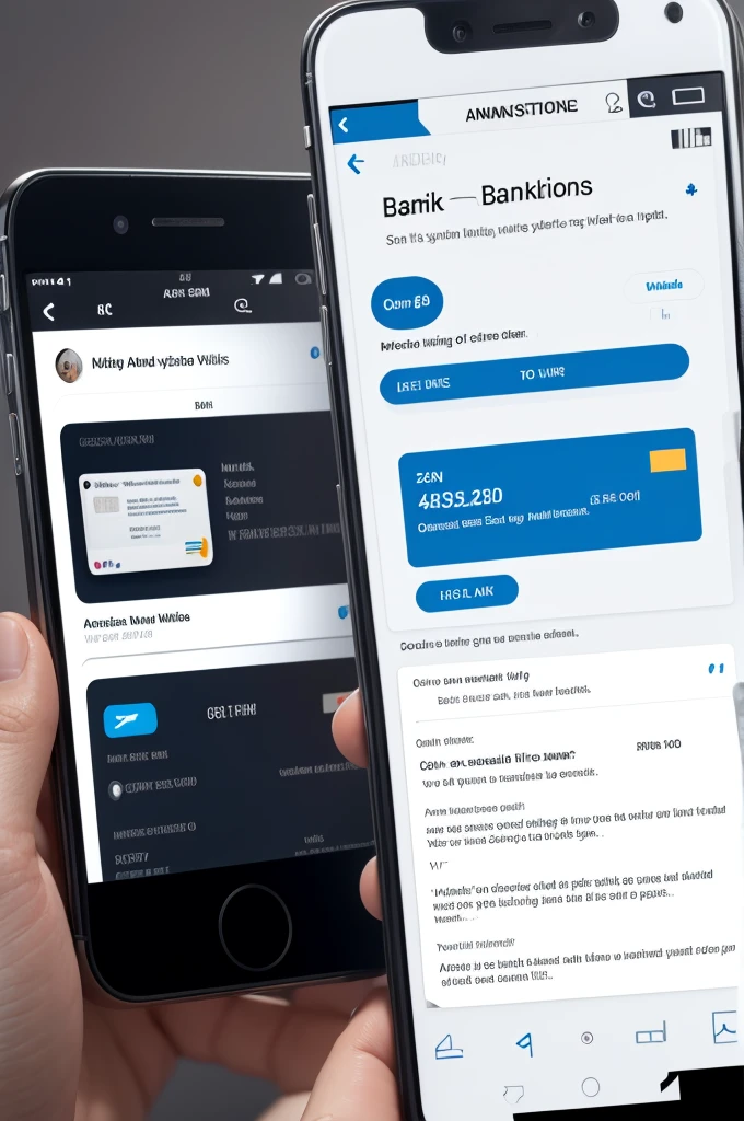 cell phone image with bank notification 