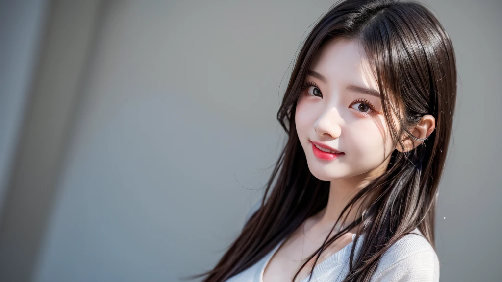 Happy faces as stock prices rise、A cute 20 year old girl、Medium Hair,Natural color lip, Blur the background、Physiologically correct body