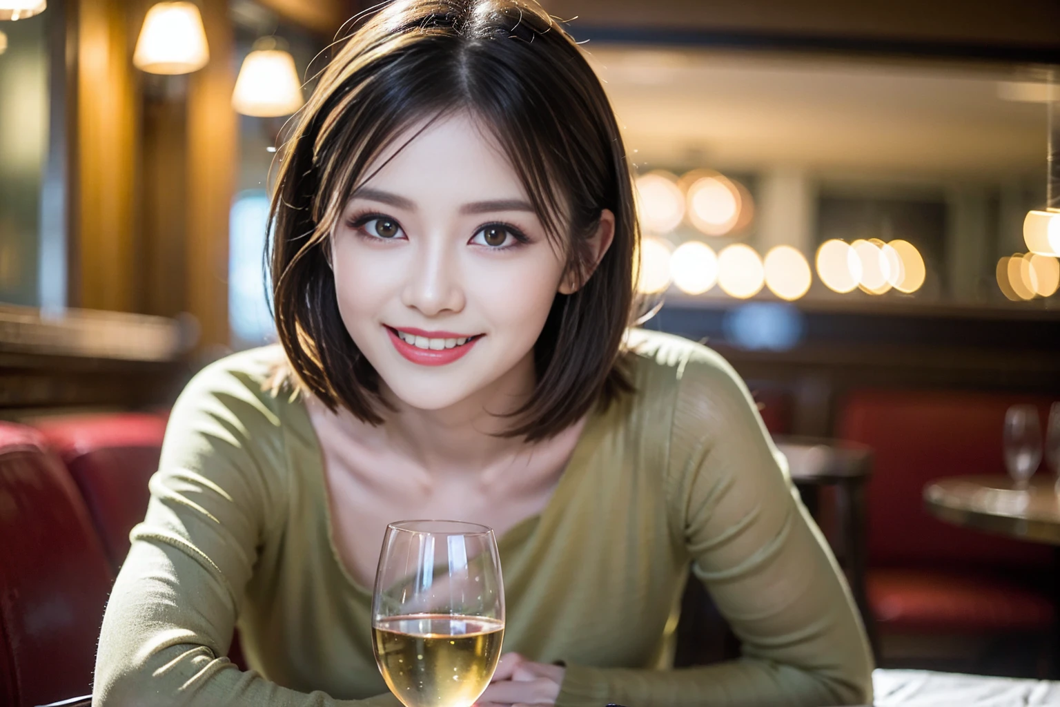 ((Highest quality、8K、masterpiece:1.3))、Shortcuts、cute、slimカップル、modelカップル、actress男優、(Realistic, Intricate details:1.2), full-course dinner、Wine Party、Amazing view of the sunset sky and clouds、A bright smile、short hair,Bright Face、45 years old), 42 years old, red wine 、Appetizers、Italian food、Wine bottle、Champagne、sparkling wine、Two beauties、Brown Hair、Shortcuts、Long sleeve shirt、dress、Beautiful woman 1, (slimな顔), (The body is slim), (Brown Hair), (Shortcuts), cheeks turn a little red,Attractive beauty、restaurant, In a prominent place (From the waist up) Nova Frog Style, actress, model, Upper Body, White wine, slim, wine glass, 中央に置かれたwine glass, smile, (smile: 1.15), Beautiful fine grain, Depth f/2,saturation, High Contrast, Strong light and shadow,Moist Body:1.5、3D texture、Delicate eyes、Brown Hair、The hair is very shiny、