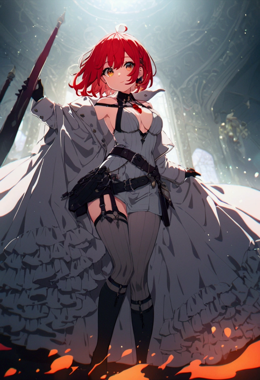 Her hair color is red