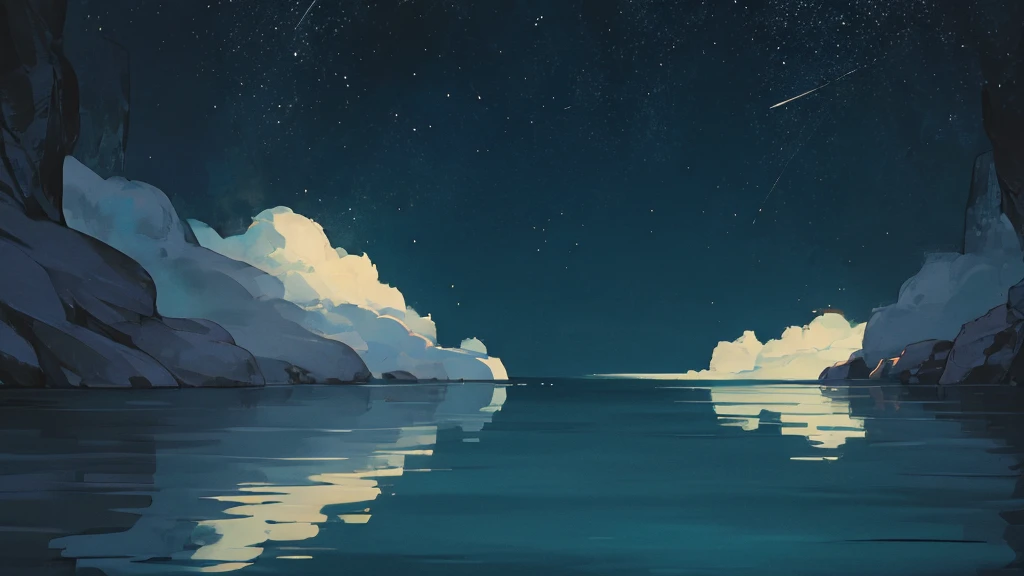 Healing Silence with no buildings
Night sea painting drawn by a skilled artist
Blue ocean, underwater, a very beautiful and delicate touch, soothing healing
The overall impression is blue, black, and moonlight
Background that does not show people