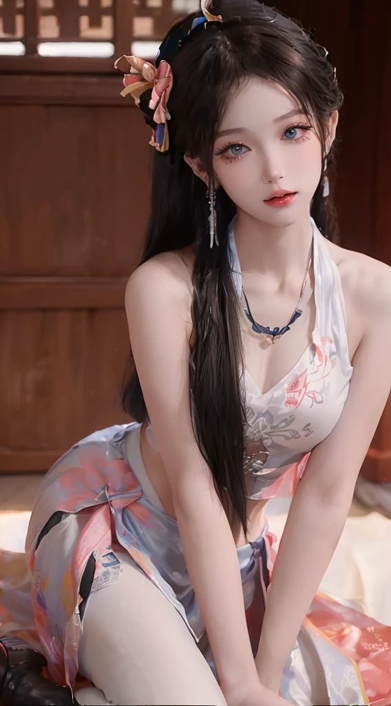 ((A woman)), 美丽脸庞的Sexy中国华裔女明星, Wearing red strappy bikini underwear, Wearing a pink transparent shirt, Wearing a grey transparent skirt, (((浅色theme, 暴露theme, Sexytheme)))
((Transparent adhesive clothes: 1.5), (Revealing clothes: 1.5),  (Wet clothes:1.5), (Color of clothes: Pink), (theme: vitality), ((Wearing transparent clothing)))
 (((night, Private pool, Surrounded by fog, Dense bamboo forest, Standing in the water, Snow Scene)))
((desktop:1.0), (最high quality:1.0), (high resolution:1.2), (Reality:1.0),( Ultra HD:1.3))
((8K Ultra HD, 8K, 超high resolution, high resolution, 最high quality, high quality, Best image quality, Super Fine,  Ultra-clear, Clear focus, Clear outline, masterpiece, Masterpieces, complete pattern, Detailed photos, Original photo, Delicate facial features, Well-defined, Highly rated works, Close-up depth of field photography, Above the knee, Symmetrical character)), 
((Creating the image of a real girl), Realistic shadows, Soft natural light, Soft lighting, Dynamic Angle, Dynamic poses, Elegant Posture, Cowboy lens, Full body front view, Be confident, Facing the camera, Eyes looking towards camera lens, Standing posture, Open your legs slightly, Legs open, Golden Ratio Graphics, Minimalism, Center the character), 
((Smile, Sexy的, Balanced Eyes, Realistic eyes, Beautiful details of the eyes,Pretty Face, (Realistic face), Normal facial features, Realistic skin, Pay attention to skin details, Skin is clean and radiant, Full body glossy skin, Fair skin, Anatomically correct body, Golden ratio figure, Sexy的身材, Detailed and realistic human body)), 
(Perfect makeup, Gloves, earrings</input></xml>, bracelet, necklace, Jewelry, Hair accessories, shawl, sock, Knee socks, 吊garter, Leg ring, garter, 腿部garter), 
((beautiful hair), Dark black hair, Wavy curly hairstyle, Waist-length hair, Messy Hairstyle, Gradient hairstyles, Cyberpunk Hairstyle, High double ponytail hairstyle, Bangs), 
((Sexy的, Beautiful upturned breasts, Perfect breast shape, Teardrop chest shape, Snow-white breasts, Very detailed breasts, 34C cup, Realistic breasts, Realistic areola, Realistic nipples)), 
(Super high waist, Deep V, Low-cut, Sexy, Flattering, Open crotch, (Clear camel toe, (High fork strangulation))),