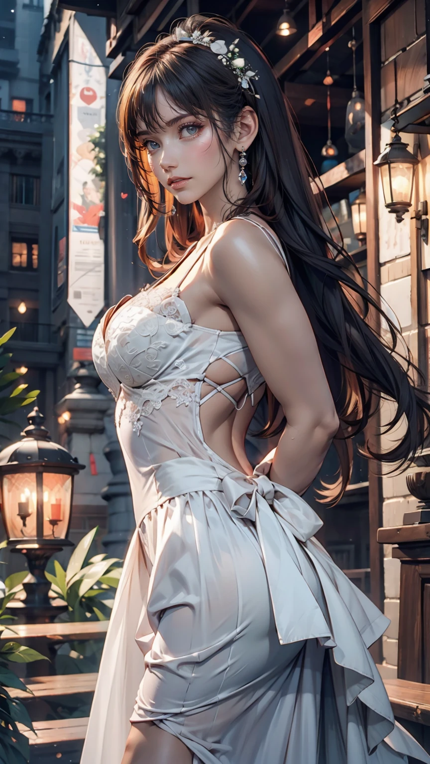 (Very detailed, Highest quality), floating, A very delicate and beautiful dreamlike scene..,, , [(One Girl),(Long purple hair), Detailed face, Neck ribbon, elegant blue dress, Standing on the Clouds, (Wide Shot), (Mysterious atmosphere):1.5],, , [(Butterfly Wings),(Fluffy cat),(bouquet),(fairy tale), (sunlight),(Soft Light),(pastel colour),(Sparkling):0.8]、sexy proportions、sexy、Tight waist