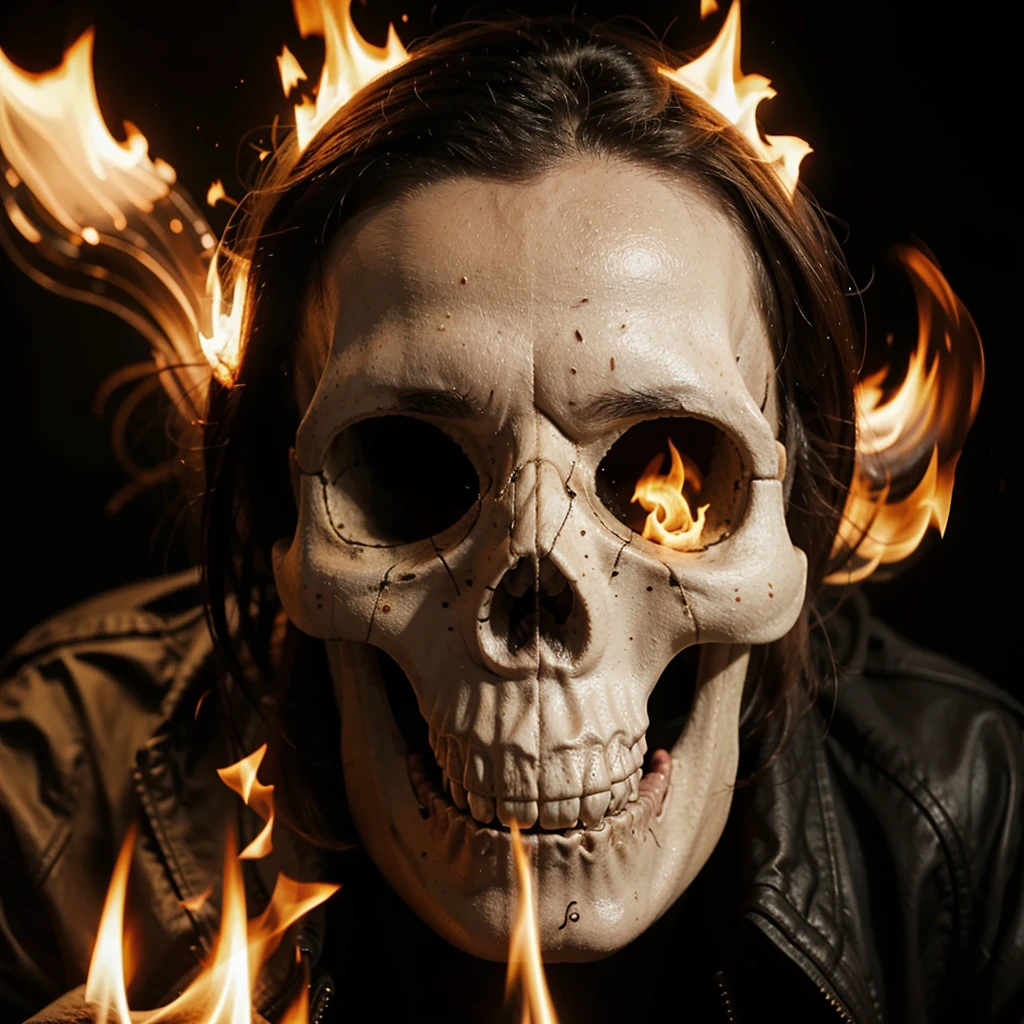 Skull on fire