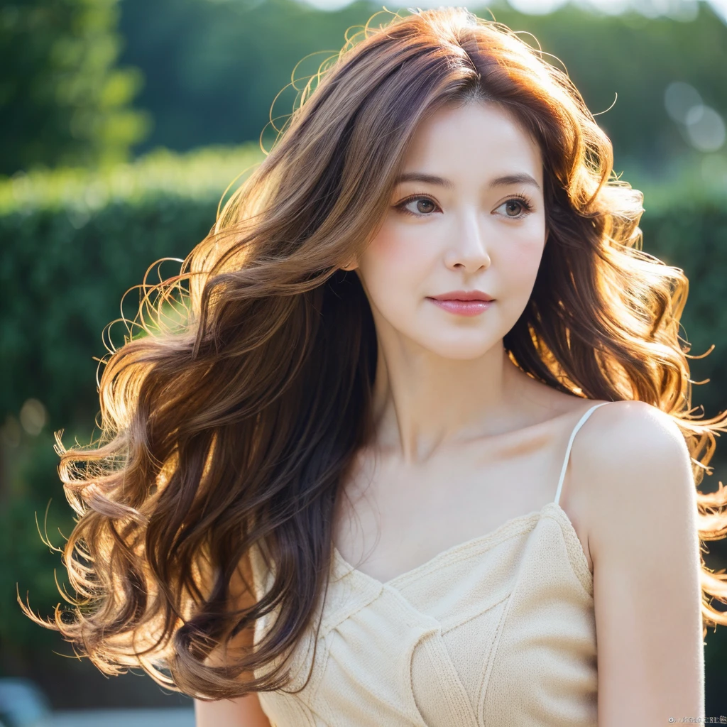 Beautiful mature woman with beautiful wavy long hair, Mature Woman, Ultra-high resolution,(Realistic:1.4), ((Highest quality)), ((masterpiece)), (be familiar with),