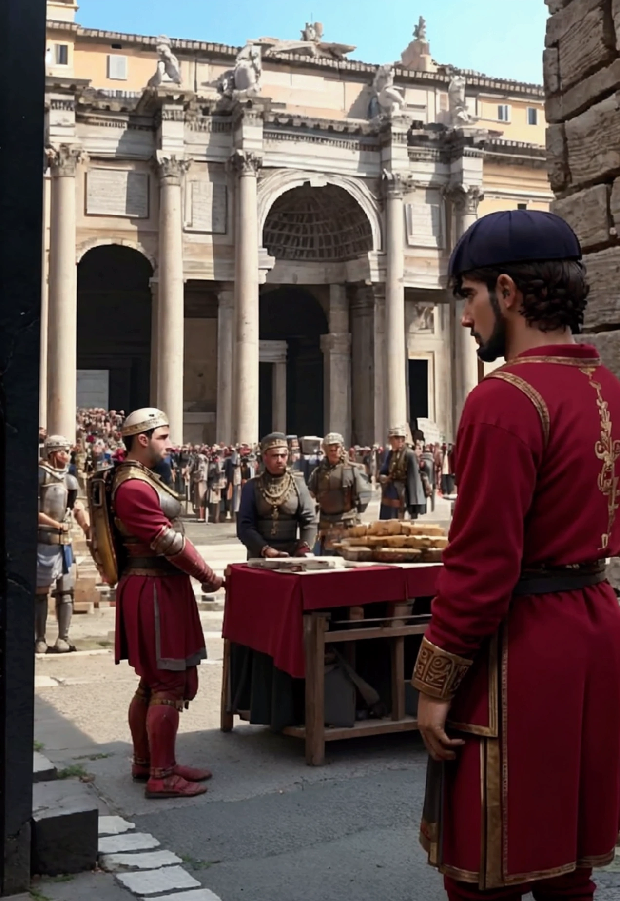 Rome, Streets, Roman Legionnaires, Roman Citizens, Stalls