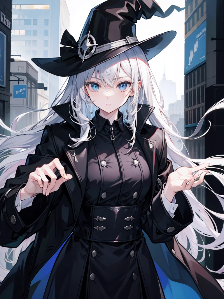 A magician in a black coat