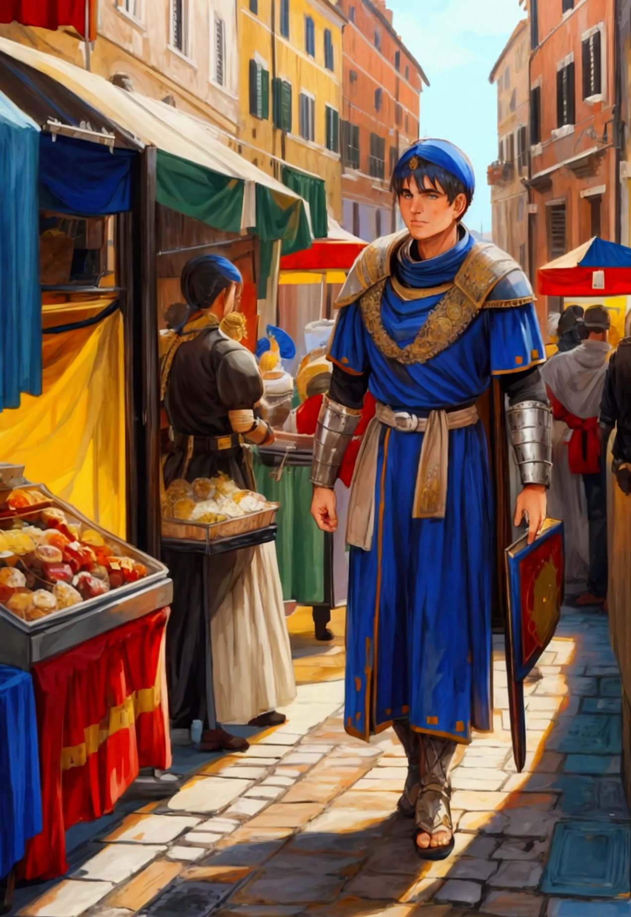 Rome, Streets, Roman Legionnaires, Roman Citizens, Stalls, pixel art