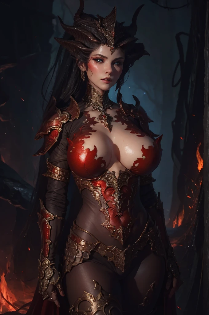 Beautiful Alluring fantasy female biopunkr knight, Bare Skin, ornaments, crimson red biopunk armor, Athletic Well Toned Body, Elegant Form, Bare Skin, inside a biopunk temple, Barely Clothed, cleavage, Beautiful Face, Ominous Gothic Theme, biopunk theme, Fiverr Dnd Character, Octane Render, Digital Art, Extreme Detail, 4k, Ultra Hd, Polished, Beautiful, Hyperdetailed, Intricate, Elaborate, Meticulous, Photorealistic, Sharp Focus, Wlop, Character Design, Unreal Engine, 3d Rendered, Volumetric Lighting, Reflections, Glossy, Digital Illustration, Pose, Suggestive Pose, Lewd, Full Body Shot, anatomically correct 💖❤💕💋❣