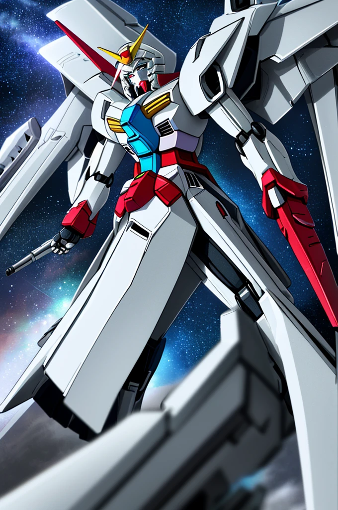 Highest quality,High resolution,((Z Gundam)) ,One person,(White Red Blue_coat),robot,One personで,strongest,Anime Style,(Night Sky_background),(Limbs),(Full Finger),(Accurate fingertips), (The finer details), (Super detailed),4K,(high resolution),whole body, (Front angle), Looking at the camera,masterpiece,(Subtle details),(Intricate details),Octane Rendering,(Hyper Detail),