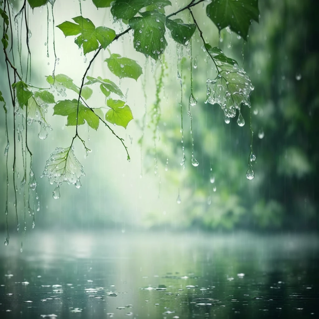 There is a branch,There are water droplets hanging from it, drizzle, rain, Green rain, Nature Wallpapers, rain, Rainy day background, rain了, rain, flowers rain everywhere, raindrop, Wet by the rain, heavy rain, Glass rain, raindrop, rain, Vines hanging over the water, light rain, Rainy and humid air