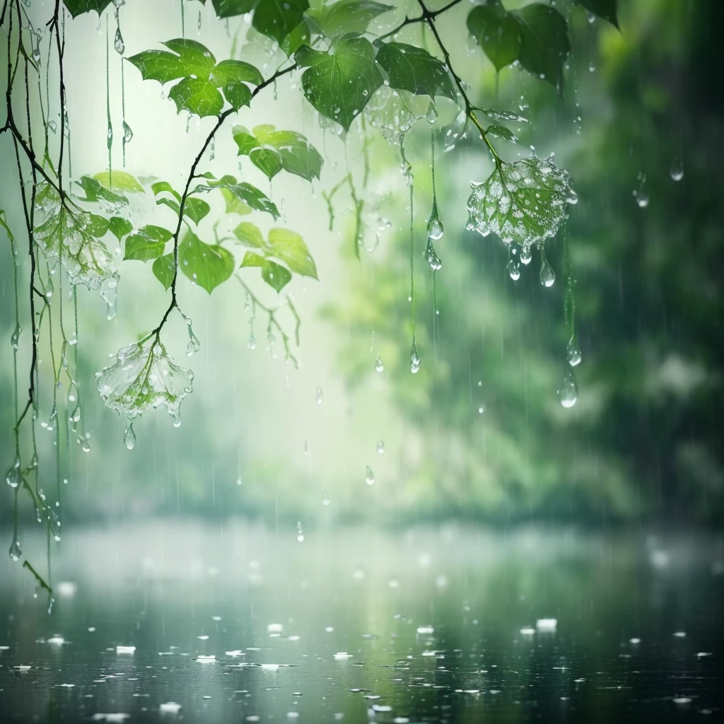There is a branch,There are water droplets hanging from it, drizzle, rain, Green rain, Nature Wallpapers, rain, Rainy day background, rain了, rain, flowers rain everywhere, raindrop, Wet by the rain, heavy rain, Glass rain, raindrop, rain, Vines hanging over the water, light rain, Rainy and humid air