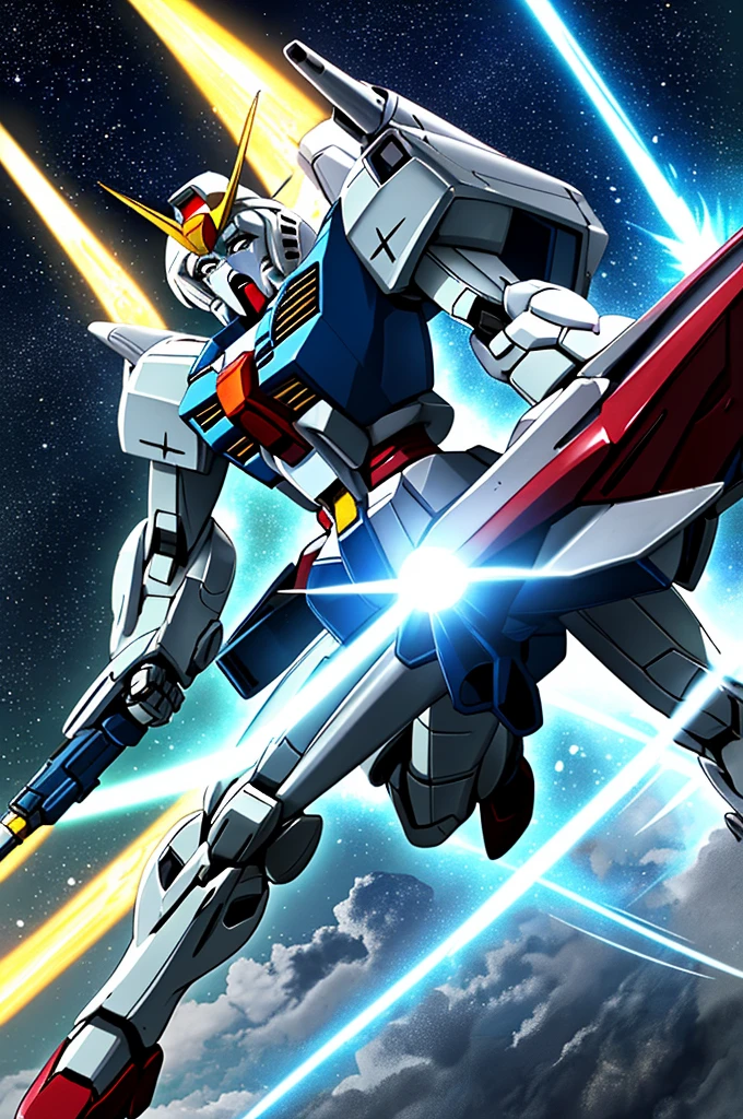 Highest quality,High resolution,((Z Gundam)) ,One person,(White Red Blue_coat),robot,One personで,strongest,Anime Style,(Night Sky_background),(Limbs),(Full Finger),(Accurate fingertips), (The finer details), (Super detailed),4K,(high resolution),whole body, (Front angle), Looking at the camera,masterpiece,(Subtle details),(Intricate details),Octane Rendering,(Hyper Detail),