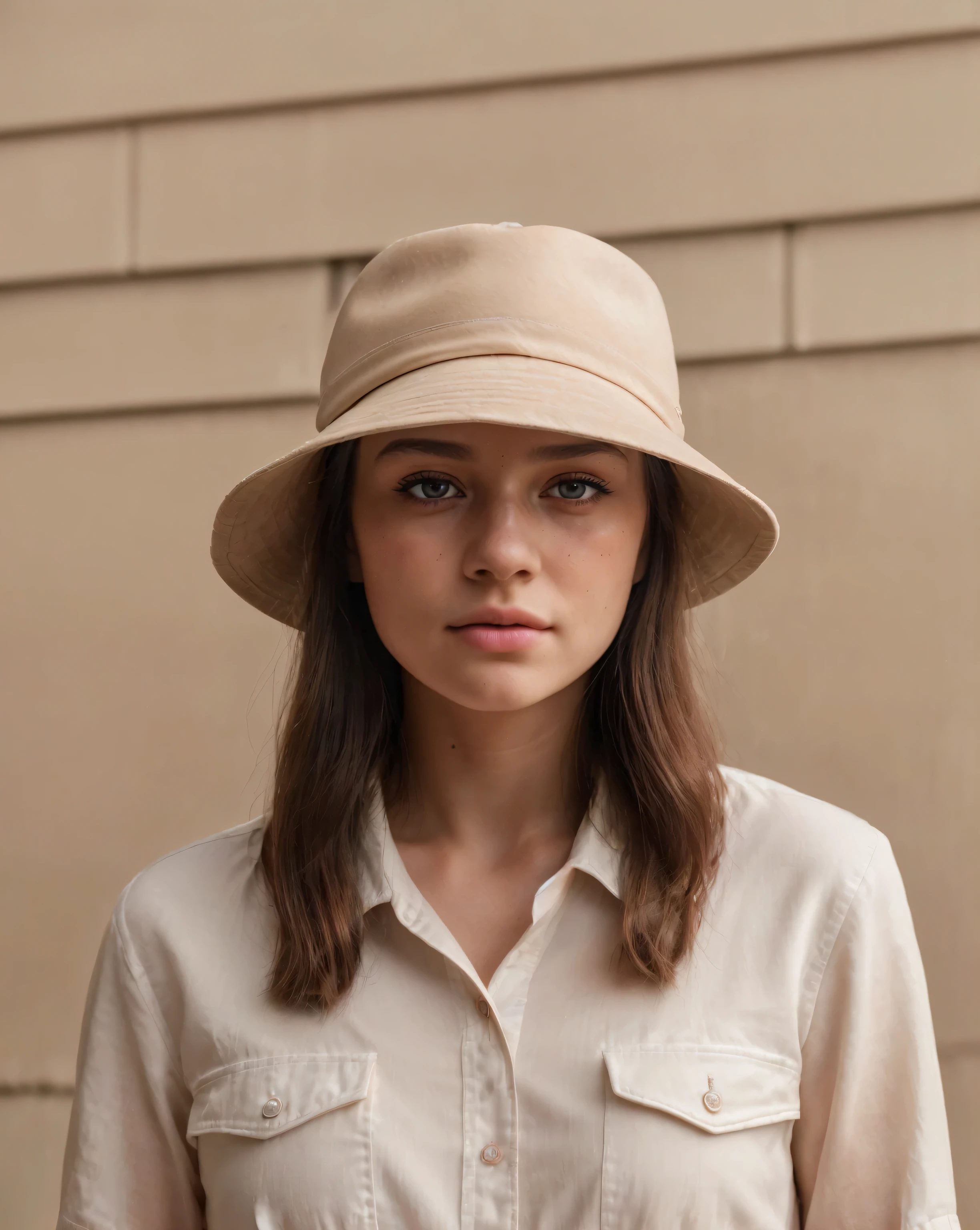 a realistic photograph of a girl wearing a hat, beautiful detailed eyes, beautiful detailed lips, extremely detailed eyes and face, longeyelashes, photorealistic, ultra-detailed, (best quality,4k,8k,highres,masterpiece:1.2),ultra-detailed,(realistic,photorealistic,photo-realistic:1.37),HDR,UHD,studio lighting,extreme detail description,professional,vivid colors,bokeh,portrait