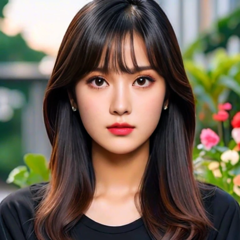 Women with long black hair and white shirt, Headshot profile picture, Lalisa Manoban, Portraits of Korean female idols, blackpink jisoo picture, Profile picture, vertical picture, fan art, beautiful portrait, cute beautiful, Dilraba Dilmurat, beautiful south korean women, The style of K-pop idols, Portrait of jossi of blackpink