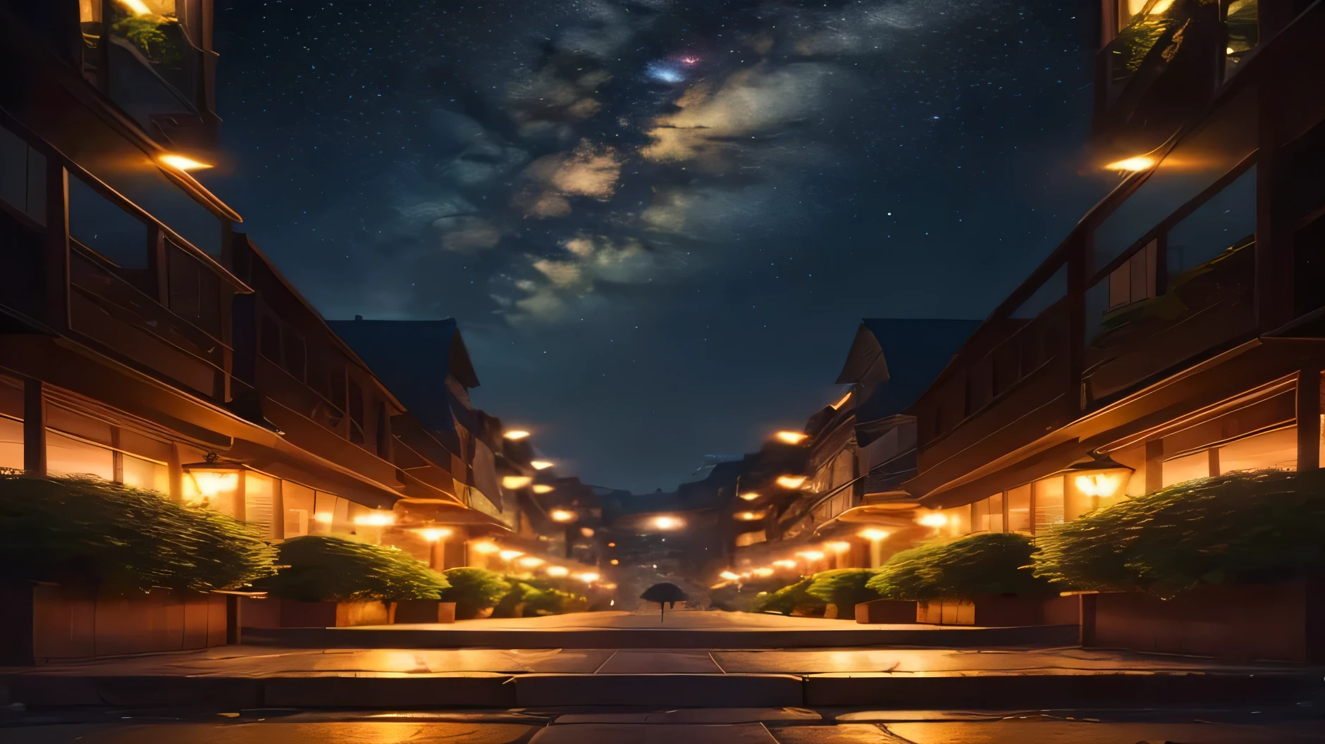 ((Highest quality)), ((masterpiece)), (detailed), Landscape images, Truth in Hypocrisy, Dark light and bright space, Beautiful views and beautiful tastes, Humanity’s Fingertips in the Universe, Cage commonality, Stepping into a new sky.