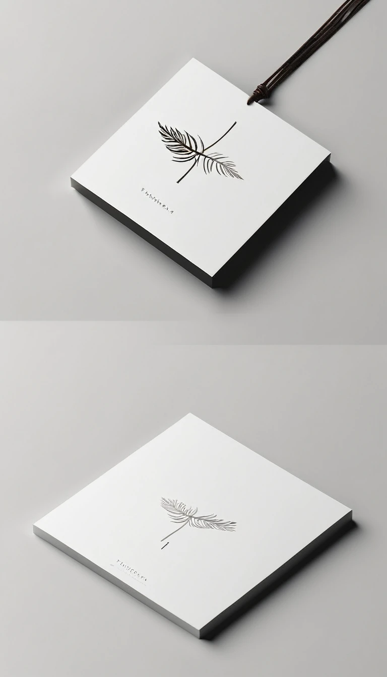 A minimal, modern, simple, cinematic logo design for the brand “Penamemoria". Create a modern, minimalistic, high-quality, logo of a feather of memories