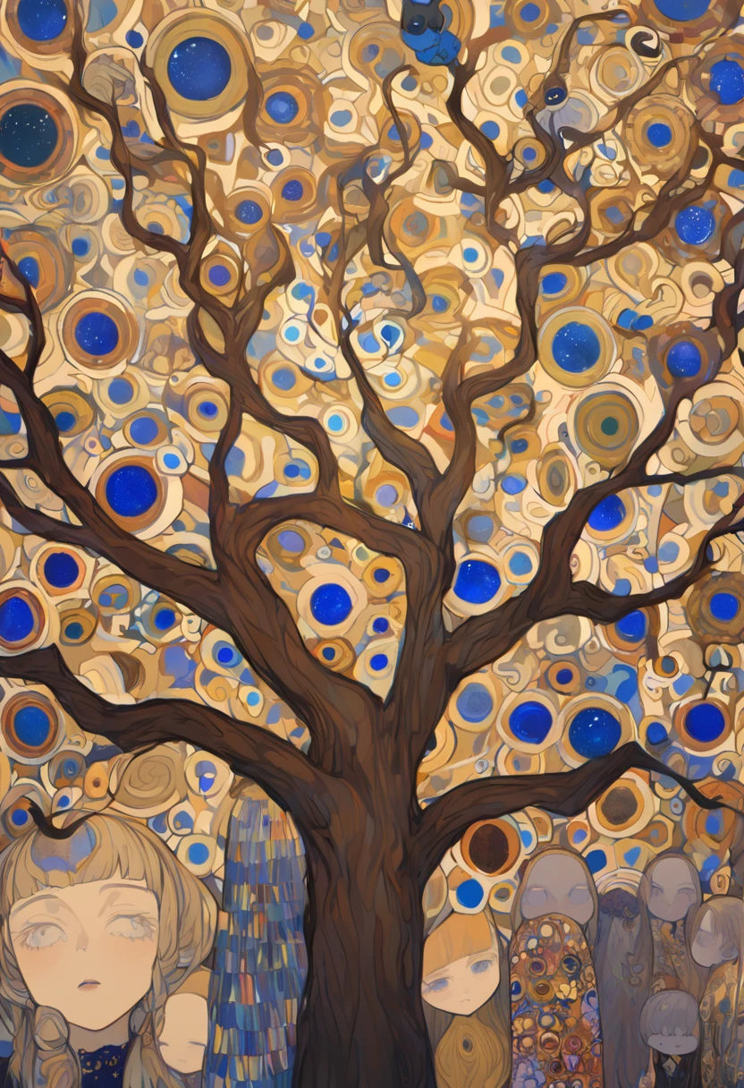Close-up of a painting of a tree with many branches, Gustav Klimtの絵画, グスタフ・By Klimt, By Klimt, gustav klimt 4 k, Gustav Klimt 4k, Gustav Klimtスタイル, Gustav Klimt, Gustav Klimtのスタイル, Gustav Klimt8K