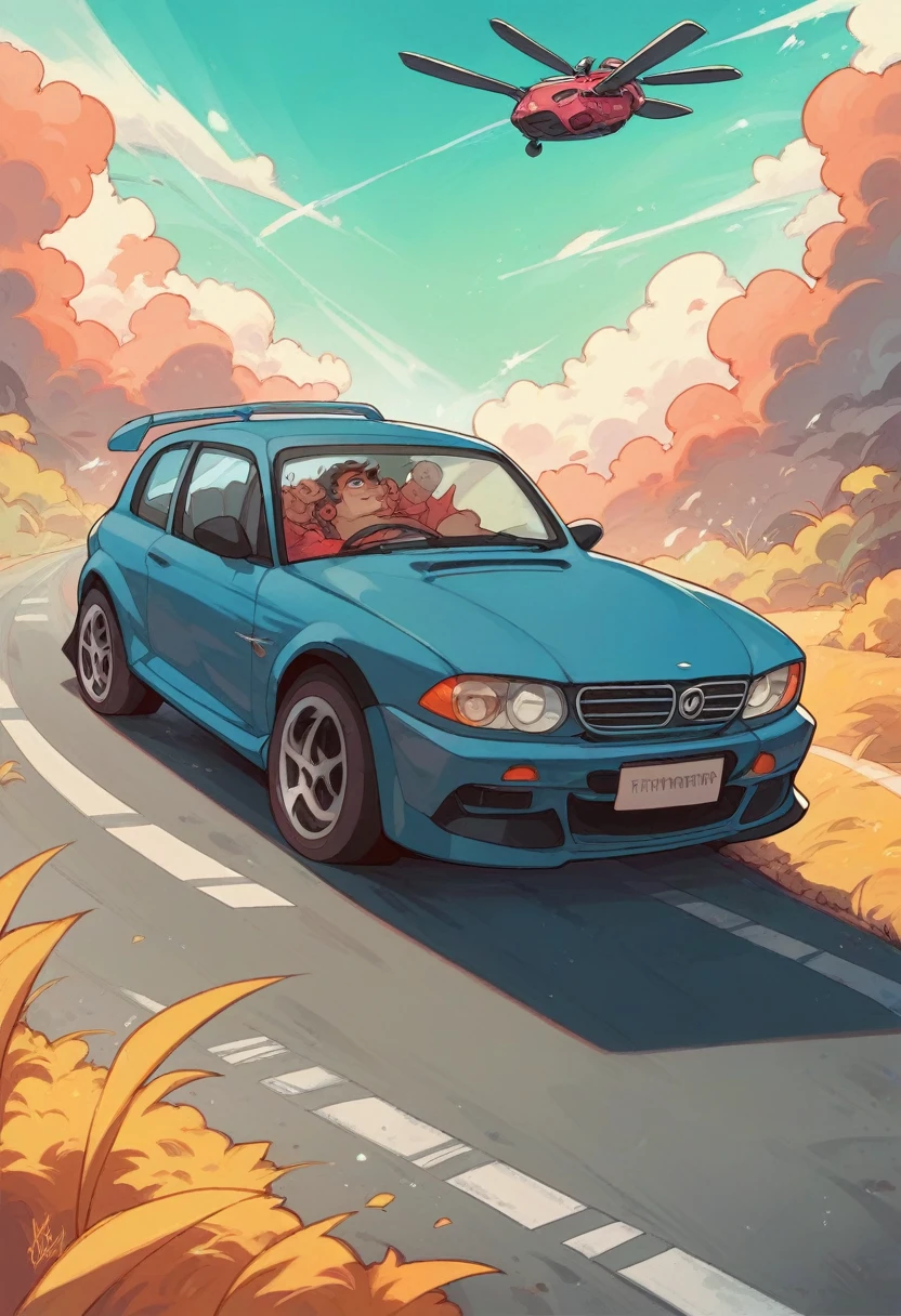 Bmw car racing with audio fighter car crash in air one car crash in land in front ther is trucks and two helicopter is there and electric current pass on one car in 1280×720 pixceal image size