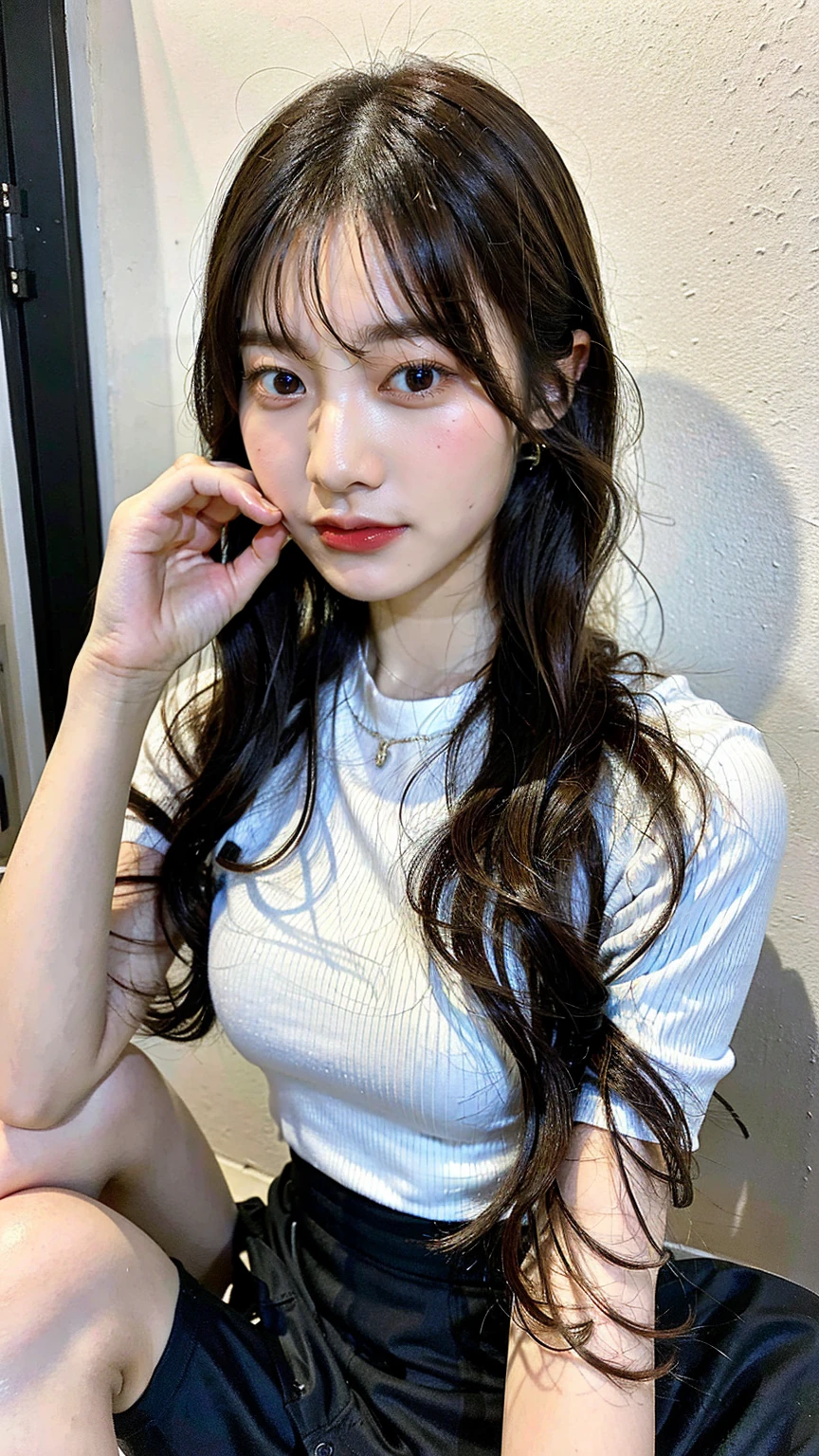 ((Highest quality, 8k, masterpiece: 1.3)), Sharp focus: 1.2, View your viewers, Perfect Style, (((Spread your legs, Sit with your knees bent)))), (Open your mouth: 1.5), (close your eyes: 0.88), Attractive feminine body, beautiful, beautiful, The most famous in the world, (Ultra-realistic), (Photorealistic), (Increased resolution), (8k), (Very detailed), (Best Photos), (Beautiful and detailed eyes), (Highest quality), (Super detailed), (masterpiece ), ( wallpaper), (Detailed face), alone, 1 girl, View your viewers, Fine details, Detailed face, Pure Erotic Face Ace_v1, smile, Half Body, See-through underwear, white, Long legs, Narrow waist, Hips, Ultra-fine makeup, Ultra-fine fiber material, Spread your legs, Browsing Caution