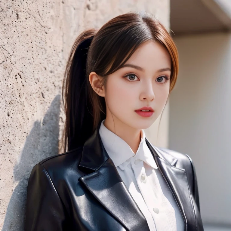 Woman with long hair and black shirt poses for a photo, beautiful south korean woman, Portraits of Korean female idols, beautiful young korean woman, gorgeous young korean woman, cute korean stars, korean woman, Korean girl, Cute young Korean face, Lalisa Manoban, She has black hair and bangs., Headshot profile picture, Inspired by Sim Sa Jung