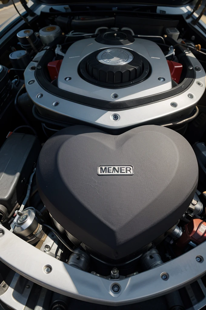 Image of a heart combined with a car engine
