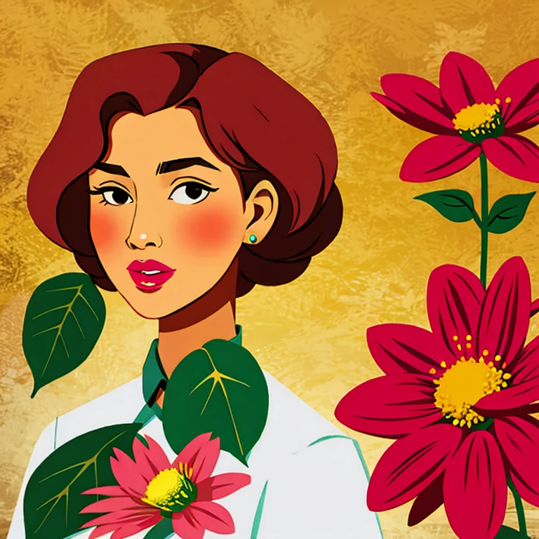 woman as a flower
