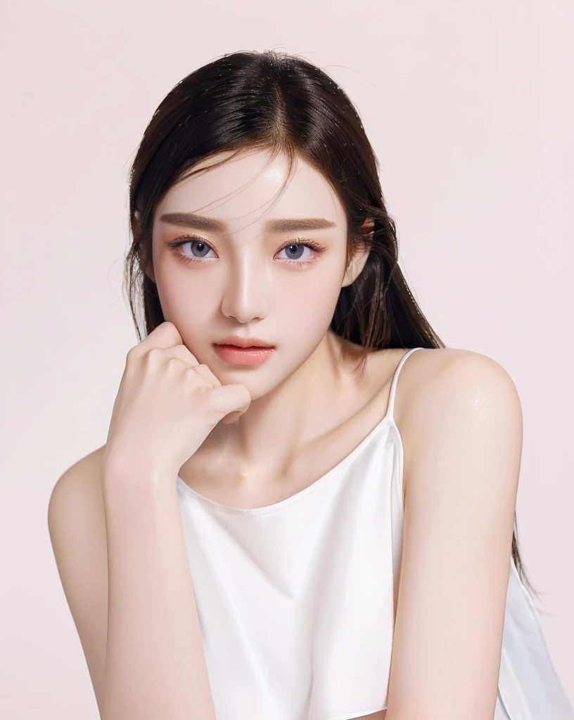 ((Best Quality, 8K, Masterpiece, : 1.3)), Sharp, Beauty: 1.2, Perfect Body Beauty: 1.4, Slim Abs: 1.2, ((Layered Hairstyle, Big: 1.2)), Highly Detailed Face and Skin Texture, Detailed Eyes, looking at the camera, stunning, gorgeous, clear eyes, blink eyes, korea glow makeup style