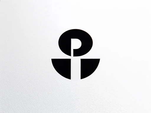 Simple logo, color black and white