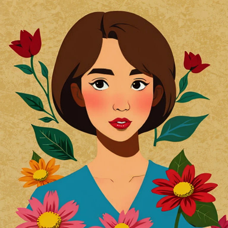 woman as a flower
