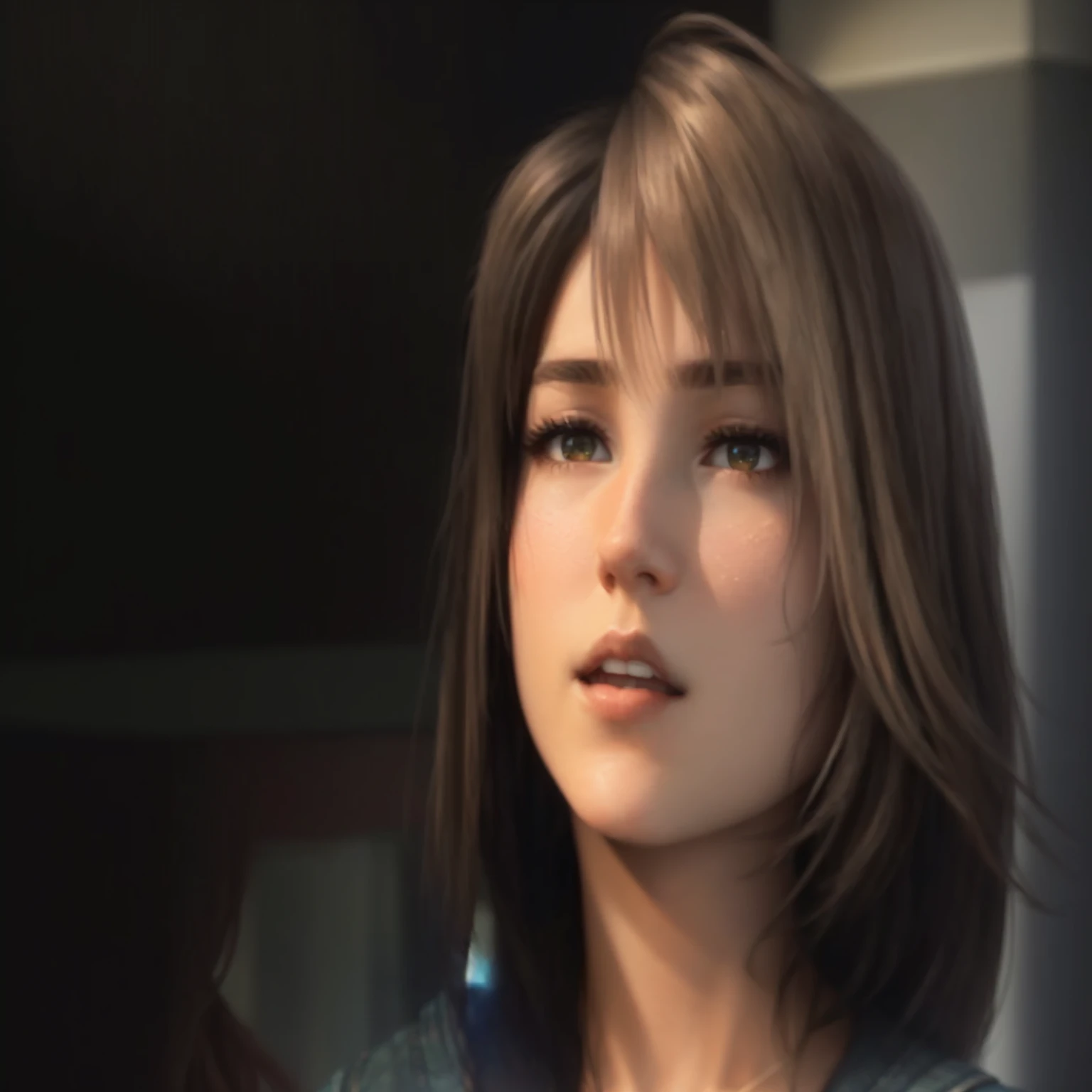 A woman looking at something with a toothbrush in her hand, Female protagonist, Female protagonist 👀 :8, From Final Fantasy, Face of Final Fantasy, Final Fantasy Characters, Video game cutscenes, makoto shinka, Game CG, Final Fantasy X, from Final Fantasy Xiii, sakimi chan, sayori, Yaoi Kasuma, Kazami Yuuka