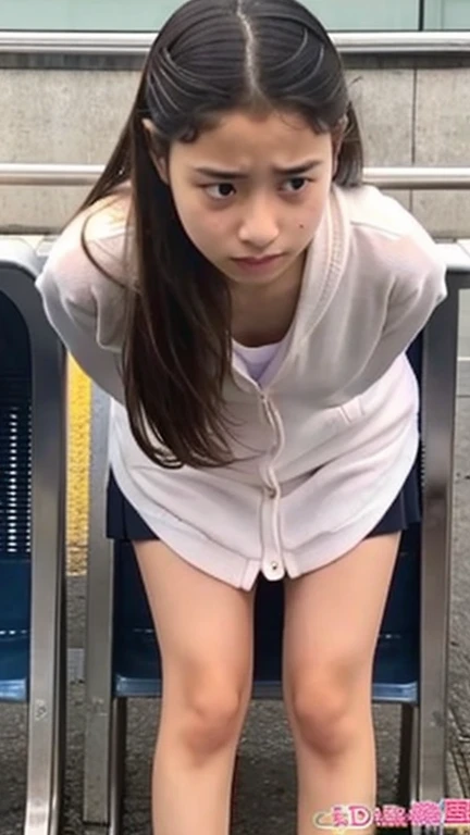 14 year old girl with long hair, Pee in public, I can't stand it anymore, Horny Face, Face enduring pain, Acting like you care about others、Completely naked、A neat and serious honor student