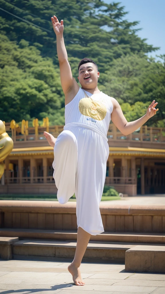 Cute Big Buddha Two legs dancing