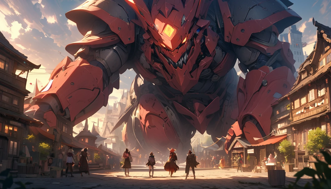 (masterpiece:1.4), (Highest quality:1.4), Very detailed, Complex, Very detailed, shape,Soft lighting, A bustling market in a magical city, More than one personで語り合う, Hopeful Face, smile, More than one person, Mixed gender, a group of adventurers, character from RPG games, (character: human, Fairy, Fairy, Dwarf, The Hobbit), (exterior: Swordsman Style, Shaman Style, Monk Style, Magician style), (belongings: Long sword, dagger, Holy Staff, Magic wand, shield, metal armor, Leather Armor), Perfectly accurate anatomical shape、All limbs intact、Perfect full finger, Colorful characters, さまざまなshapeや大きさの生き物が神秘的なアーティファクトを物々Where to replace, Huge, Majestic, Uplifting expressions, みんなのsmileが素晴らしい.