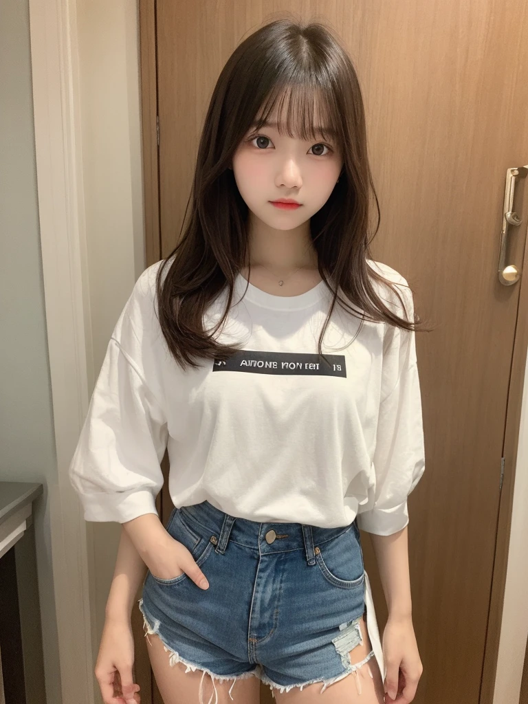 One girl, Young. The background is my room. Summer clothes
