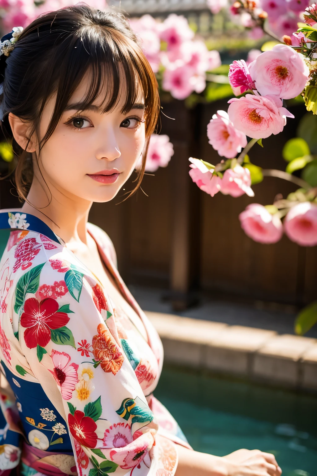 ((Highest quality)), ((masterpiece)), (detailed), One girl、yukata、glamorous