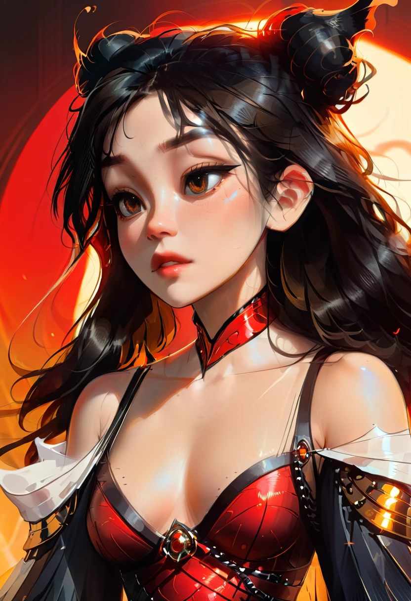 Slayer of Apep, Kiss Of Death, Elara, Legacy of the Red Sun, RPG Reference, art by ilya kuvshinov, artgerm, Alphonse mucha, and Greg Rutkowski, Trending on Artstation, octane render, Insanely Detailed, 8k, HD