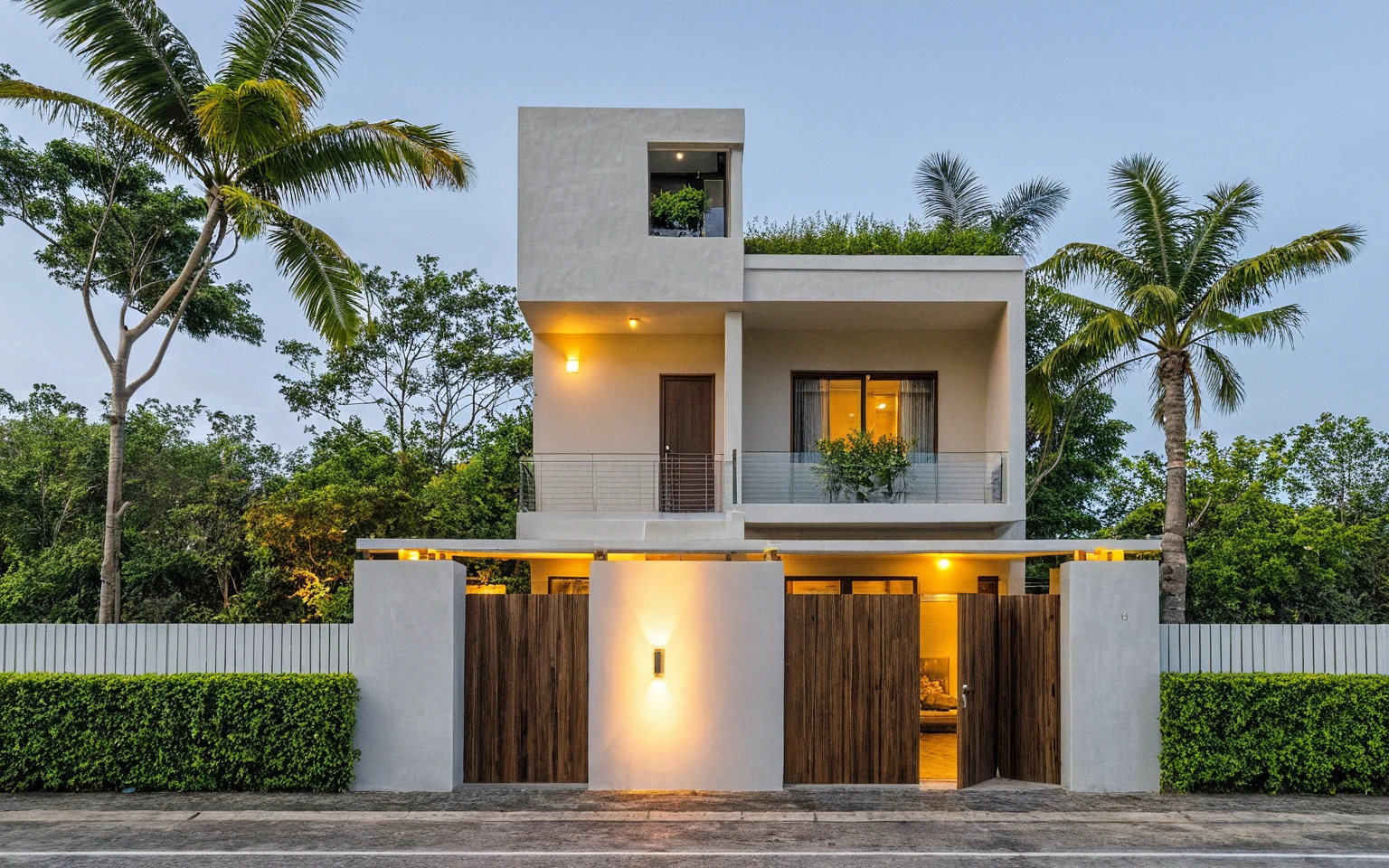 head of&#39;artwork, High quality, best quality, authentique, Great detail, En plein air, villa de plain-piedXL, groupe aiai, style de maison moderne dans la rue ,stairs, white wall ,road,pavement, grass, trees, sky, nuvens, (day light:1.1)
