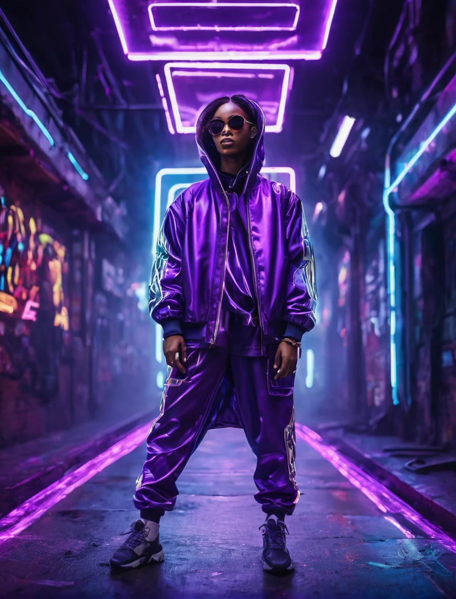 The Underground World and Rappers: Inspiration for Your Midjourney Artwork with Purple, White, and Neon Future Style
Setting:
Purple and white: These two colors represent mystery and allure (purple) and purity and modernity (white), respectively, combining harmoniously to create an intriguing underground atmosphere.
Neon lights: The bright, colorful lights characteristic of neon future style add vibrancy and appeal to the artwork.
Futuristic backdrop: Use futuristic details like hovercars, neon skyscrapers, and digital billboards to add emphasis and showcase creativity.
Characters:
Rapper: Stand out with their unique style, accessories, confident gaze, and expressive personality.
Pose: Dynamic poses that convey freedom and spontaneity or a captivating performance on stage.
