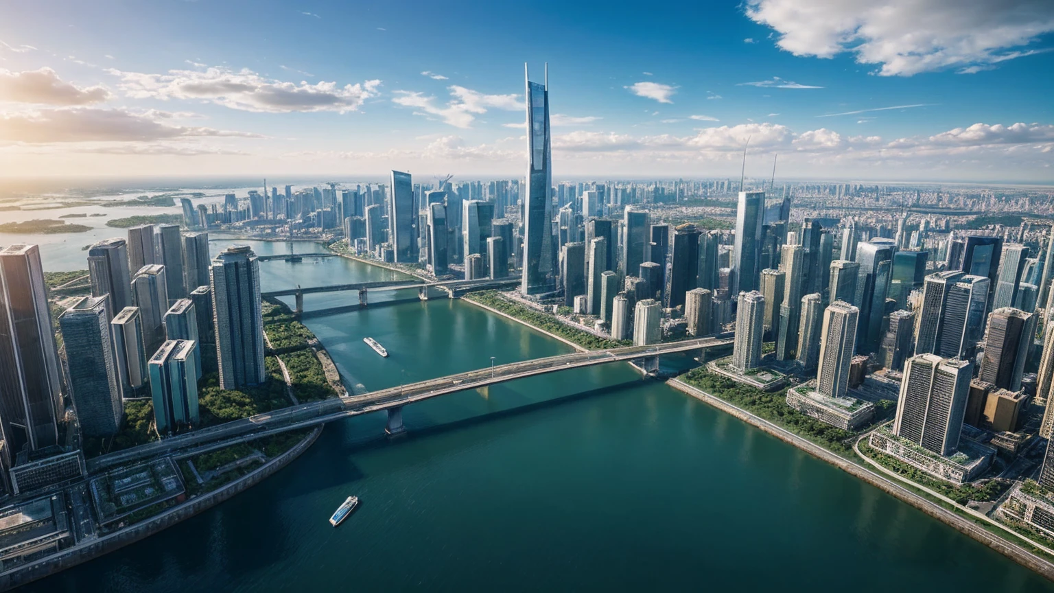 (Best quality,4K,8K,A high resolution,Masterpiece:1.2),Ultra-detailed,(Realistic,Photorealistic,photo-realistic:1.37),Futuristic floating city,Futuristic technology,Huge urban high-tech tablet platform,Airship,Floating in the sky,Futuristic city,Small airships around,High-tech hemispherical platform,Colorful lights,Advanced architecture,modernn architecture,skyscrapper,Access the cloud,Scenic beauty,view over city,Impressive design,Blend seamlessly with nature,energetic and vibrant atmosphere,Futuristic transportation system,Parking is suspended,Transparent path,Lush greenery,Sky gardens,cascading waterfalls,Magnificent skyline,reflections on the water,Sparkling river,Architectural innovation,futuristic skyscrapers,Transparent dome,The shape of the building is unusual,Elevated walkway,Impressive skyline,Glowing lights,Futuristic technology,Minimalist design,Scenic spots,Panoramic view,Cloud Piercing Tower,Vibrant colors,epic sunrise,epic sunset,Dazzling light display,magical ambiance,The future city,Urban Utopia,LuxuryLifestyle,Innovative energy,sustainable development,Smart city technology,Advanced infrastructure,Tranquil atmosphere,Nature and technology live in harmony,Awesome cityscape,Unprecedented urban planning,Architecture connects seamlessly with nature,High-tech metropolis,A cutting-edge engineering marvel,The future of urban living,Visionary architectural concept,Energy-efficient buildings,Harmony with the environment,A city floating above the clouds,Utopian dreams become reality,The possibilities are endless,State-of-the-art transportation network,Green energy integration,Innovative materials,Impressive holographic display,Advanced communication system,Breathtaking aerial view,Quiet and peaceful environment,Modernist aesthetics,Ethereal beauty
