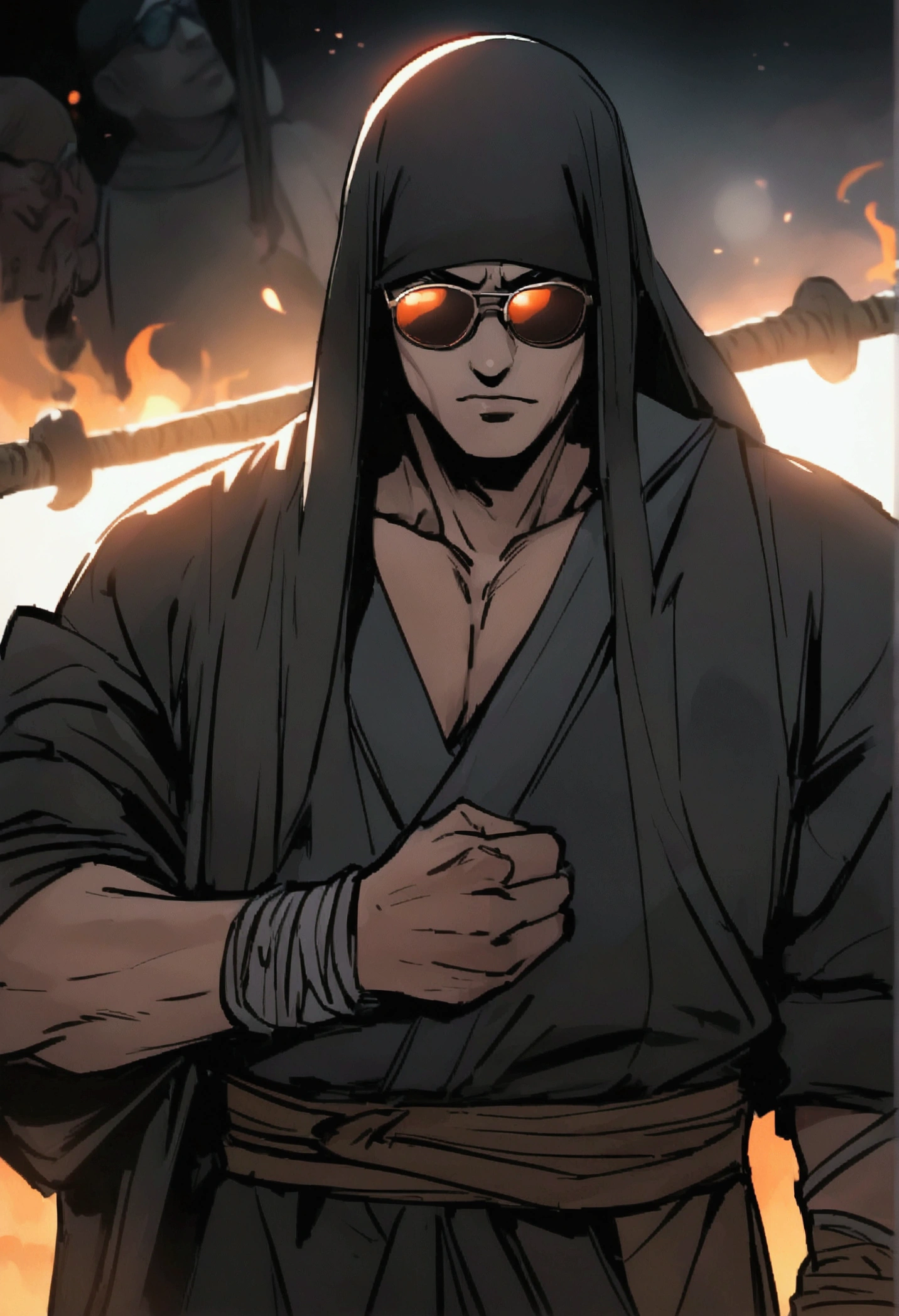 Japanese monk、Small、Expert、strongest、sunglasses、Hunter