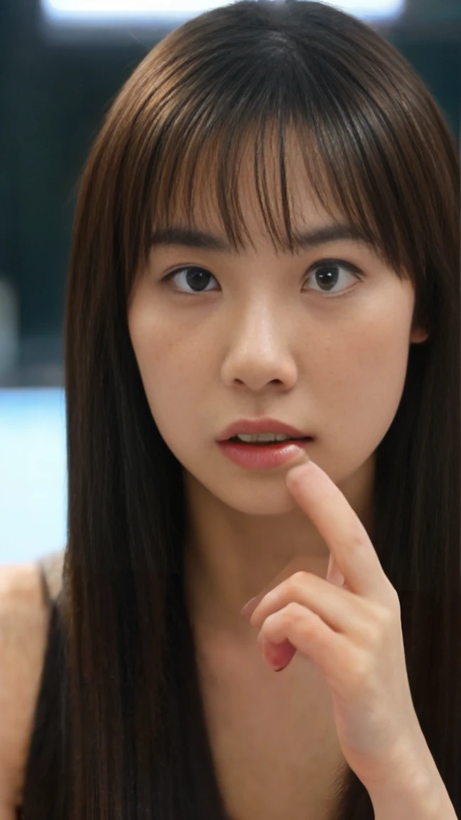 ((upper body:1.5)), ((looking at viewer:1.5)), ((look into the viewer's eyes:1.5)), BREAK ((night walk:1.5)), BREAK ((20 years old.:1.5)), (beautiful straight light brown long hair:1.7), ((asymmetrical bangs)), ((Scared:1.5)), I wear clothes, (top-quality, 16K, masterpiece:1.3), top quality, masterpiece, high resolution, photorealistic, (raw photo), live shooting, 16k wallpaper, perfection, professional lighting, very detailed, fine details, Hyperrealism, hyper realistic, realistic, japanese, (super detailed), (Photorealsitic:1.5), high-level image quality, very detailed, depth of field, (most beautiful), (dramatic lighting:1.2), (cinematic lighting:1.2), ambient lighting, (front lighting:1.2), highest precision, detailed fingers, detailed hands, detailed eyes, detailed skin texture, textured skin, realistic smooth soft skin, (perfect body proportion), (seductive emotion:1.3), (soft and plump thighs:1.2), (short torso:1.5), detailed face, detailed finger, clear eyes, gentle eyes, accurately drawn arms, accurate and perfect human anatomy, white and soft thighs, realistic smooth soft skin,