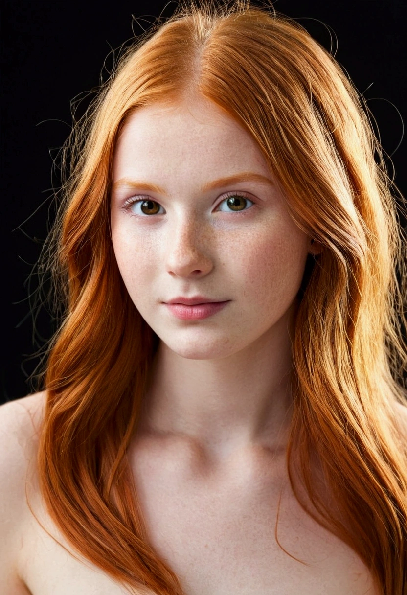 Pretty young redhead woman of 16 years old naked