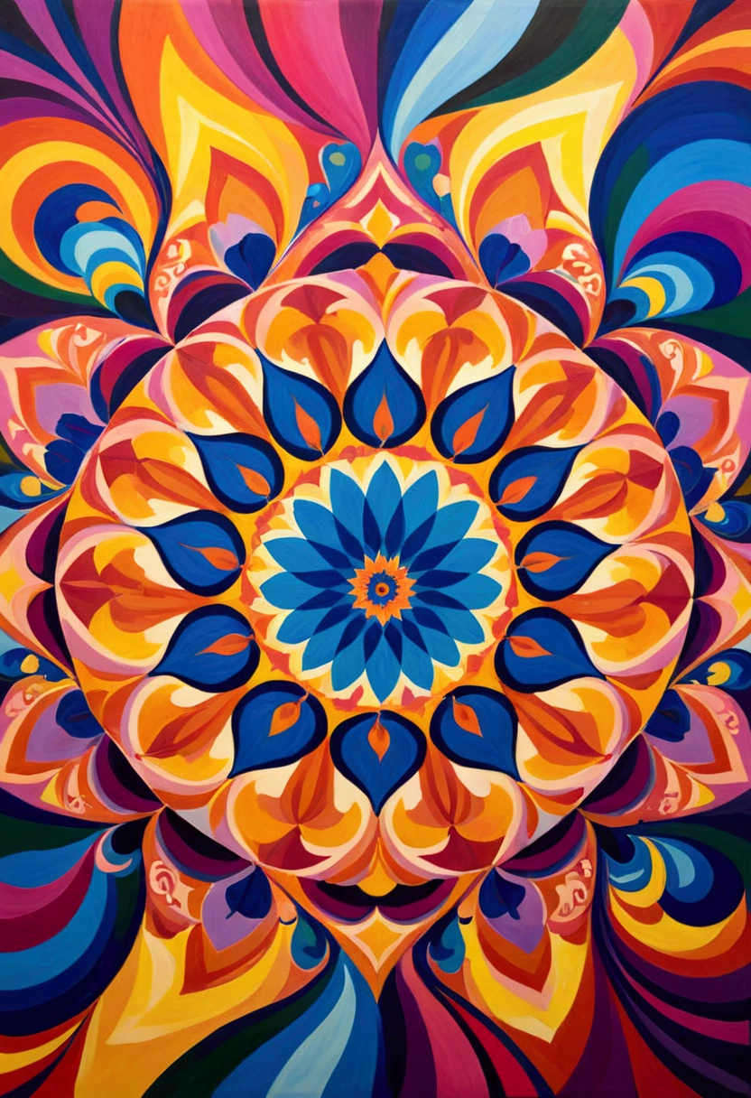 A kaleidoscope of hues, gracefully moving and shifting in a hypnotic dance.