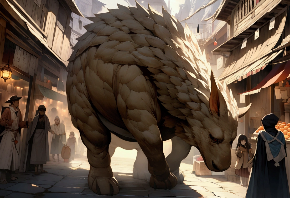 background: A bustling market in the Magic City, Creatures of various shapes and sizes object mysterious artifacts々Where to replace.
letter: Mischievous, Quick finger thief (By Keira) In the mysterious air, Steal powerful amulets from vendors' stalls.{Realistic}
