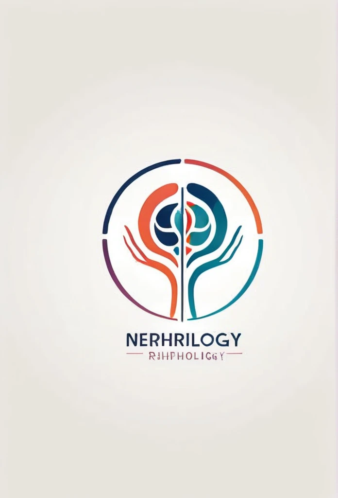 Nephrology、Stylish logo for rheumatology, chic and modern design, pretty cool, white background