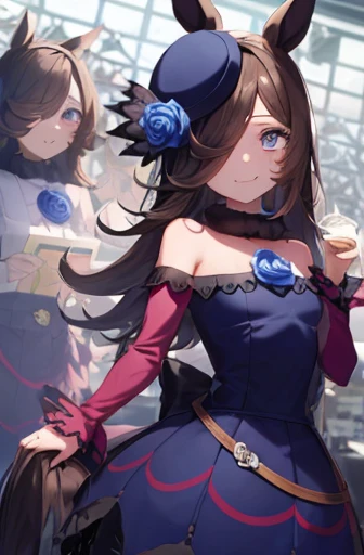 (Tabletop.Highest quality).(Dynamic Angle). (Incredibly detailed CG paintings),(Perfect Image)、Comic Strip.figure.One Girl.Detailed face、Perfect Face.Delicate face、A girl wearing a delicate maid outfit、Textured skin、Black Hair.length、(Horse-eared girl)Horse-eared girl、((Beautiful Blue Eyes)).Delicate and beautiful eyes、The eyes are detailed、Reflected Eyes、Watery eye、smile.(Staring at the audience:1.3).(Face is a little red:0.8)、8k wallpaper、Cowboy Shot、reflected light、Highest detail、Complex、Delicate background、Textured skin、Detailed skin、(Ultra lead in uniform))