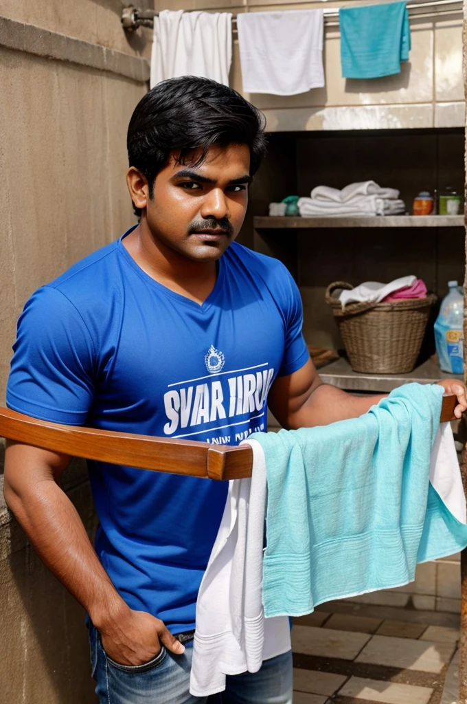Pawan singh as a washerman washing cloth