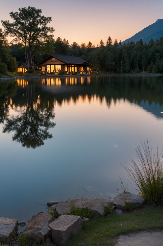 Lakeside at dusk