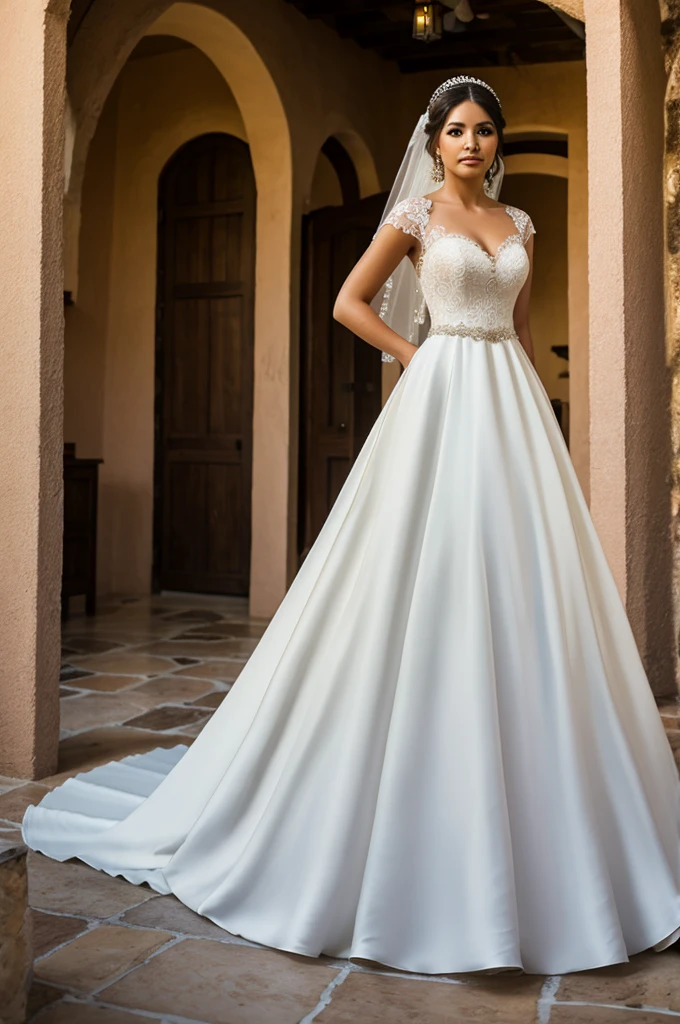 Mexican wedding dress model